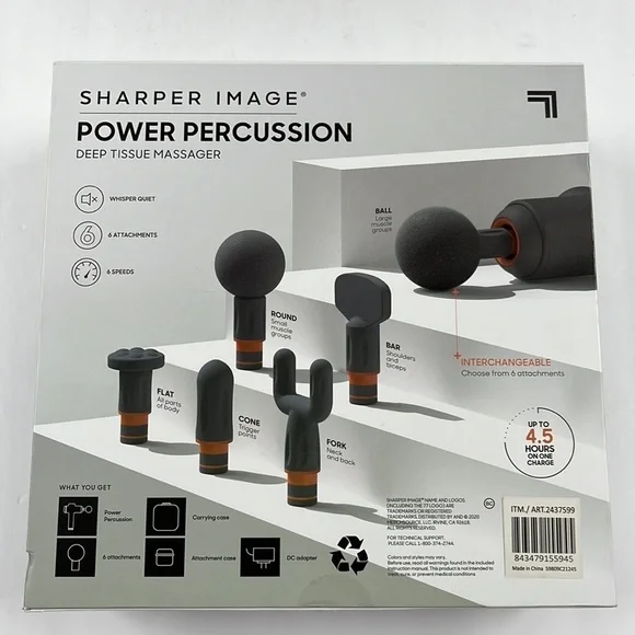 SHARPER Image, power percussion deep tissue massager. - Picture 2 of 7